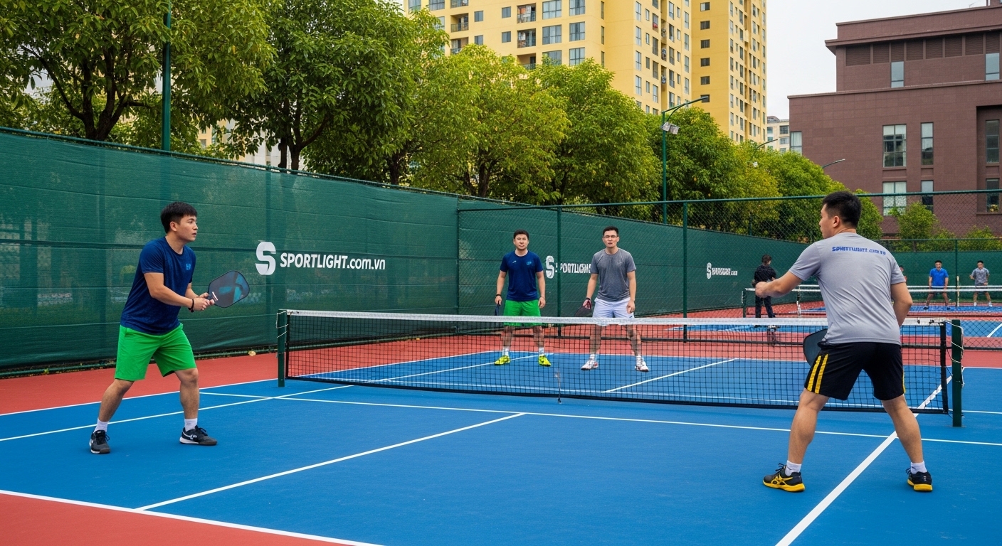 Sân pickleball thi công sơn chuyên nghiệp