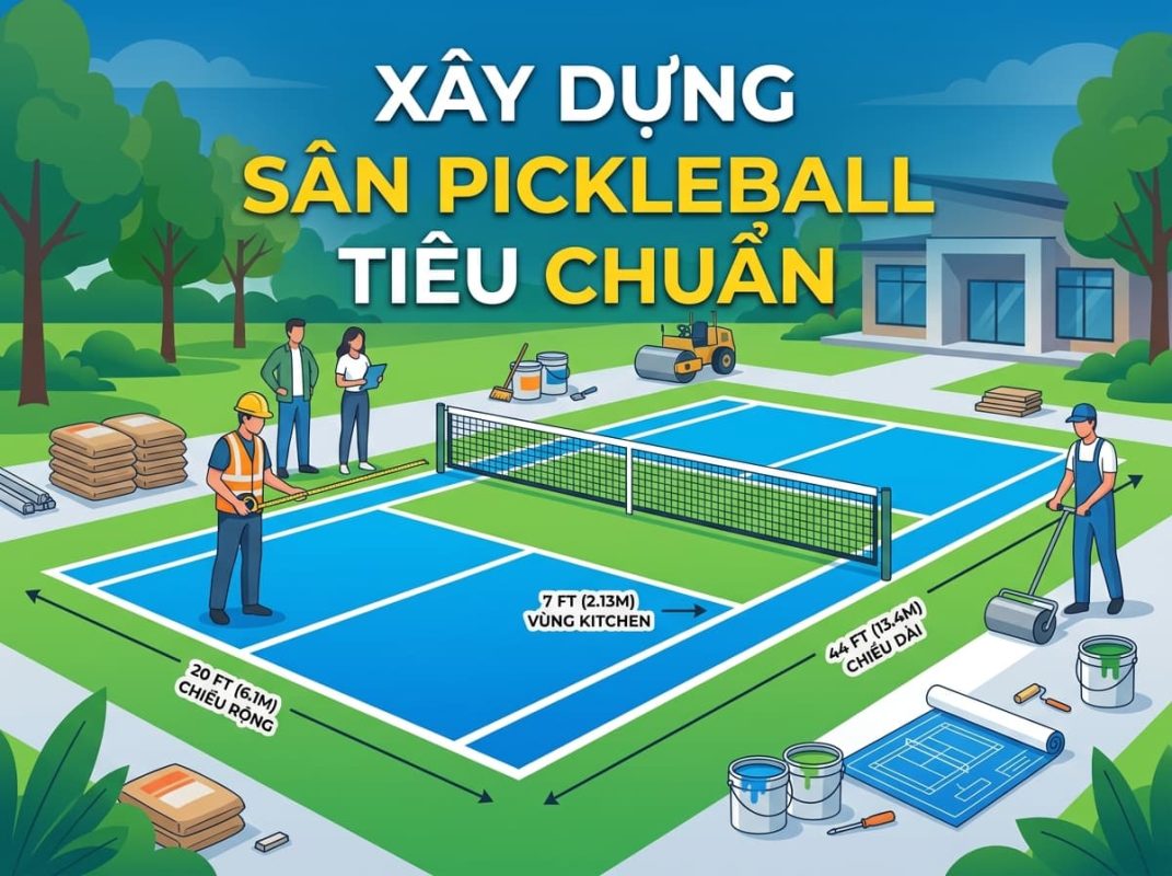 thi cong san pickleball chuan