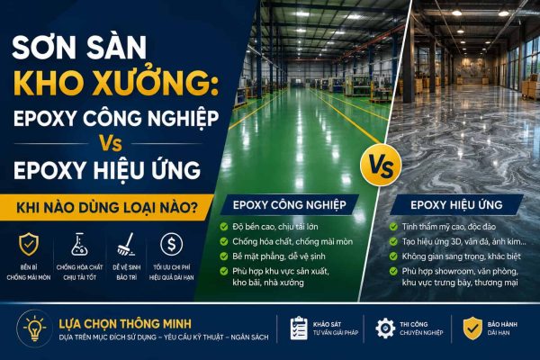 Sơn sàn kho xưởng epoxy